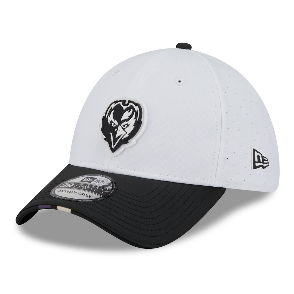 Baltimore Ravens New Era 2025 NFL Training Camp 39THIRTY Flex Hat - White/Black - NFL