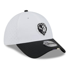 Baltimore Ravens New Era 2025 NFL Training Camp 39THIRTY Flex Hat - White/Black - NFL