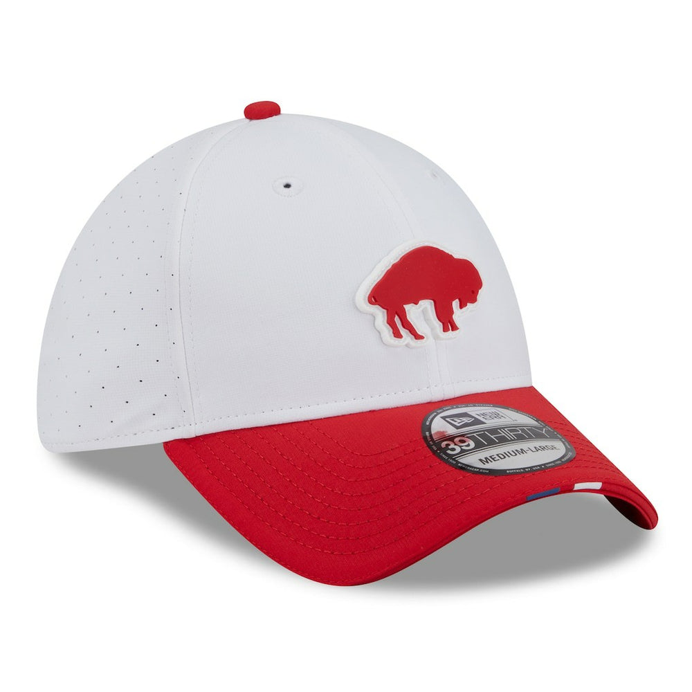 Buffalo Bills New Era 2025 NFL Training Camp Throwback Logo 39THIRTY Flex Hat - White/Red - NFL