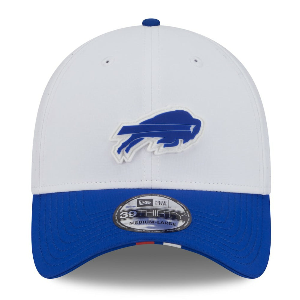 Buffalo Bills New Era 2025 NFL Training Camp 39THIRTY Flex Hat - White/Royal - NFL
