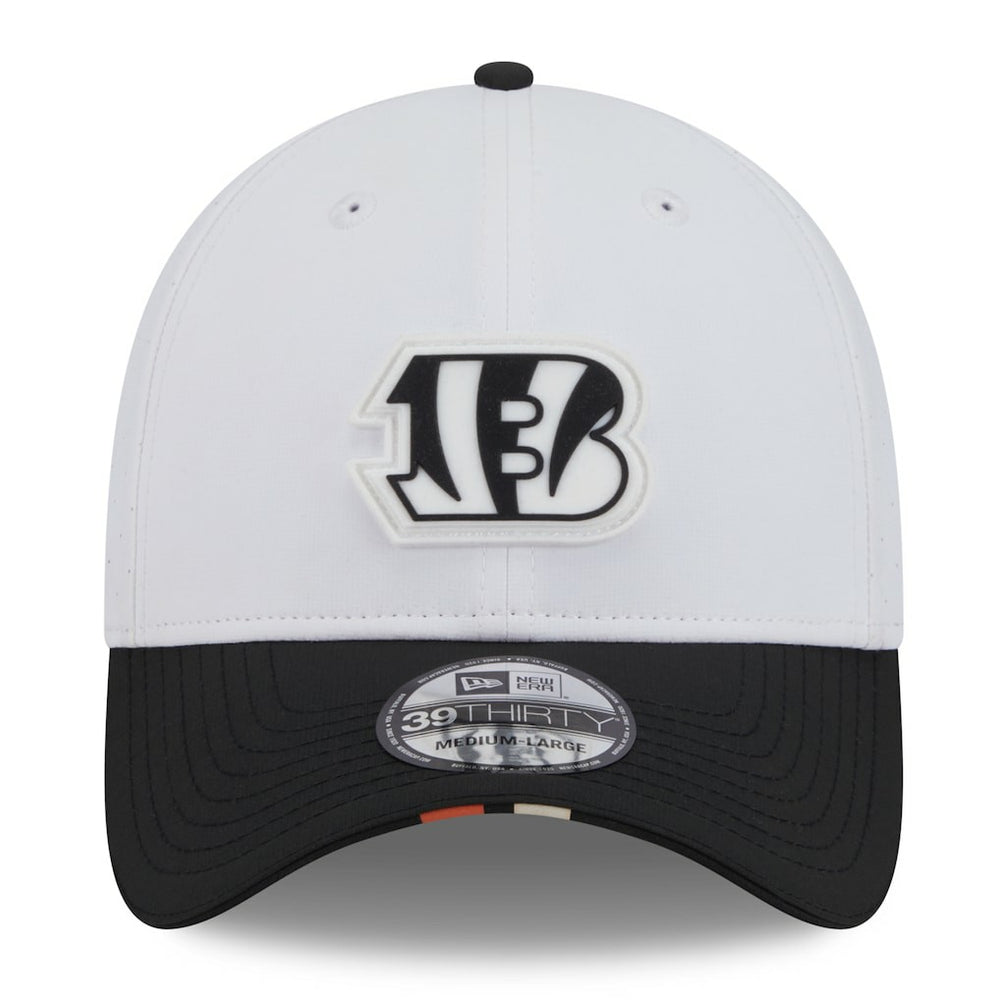 Cincinnati Bengals New Era 2025 NFL Training Camp 39THIRTY Flex Hat - White/Black - NFL