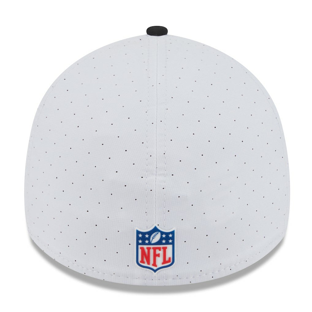 Jacksonville Jaguars New Era 2025 NFL Training Camp Throwback Logo 39THIRTY Flex Hat - White/Black - NFL