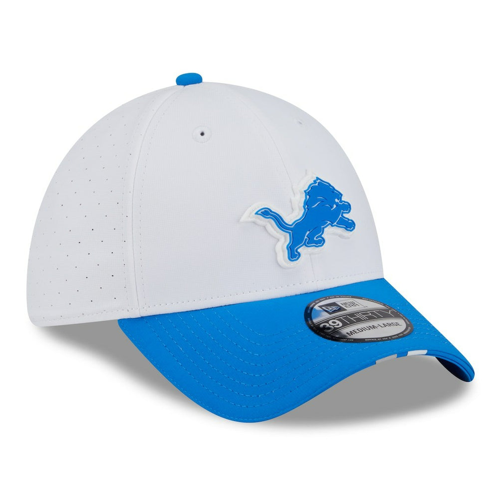 Detroit Lions New Era 2025 NFL Training Camp 39THIRTY Flex Hat - White/Blue - NFL