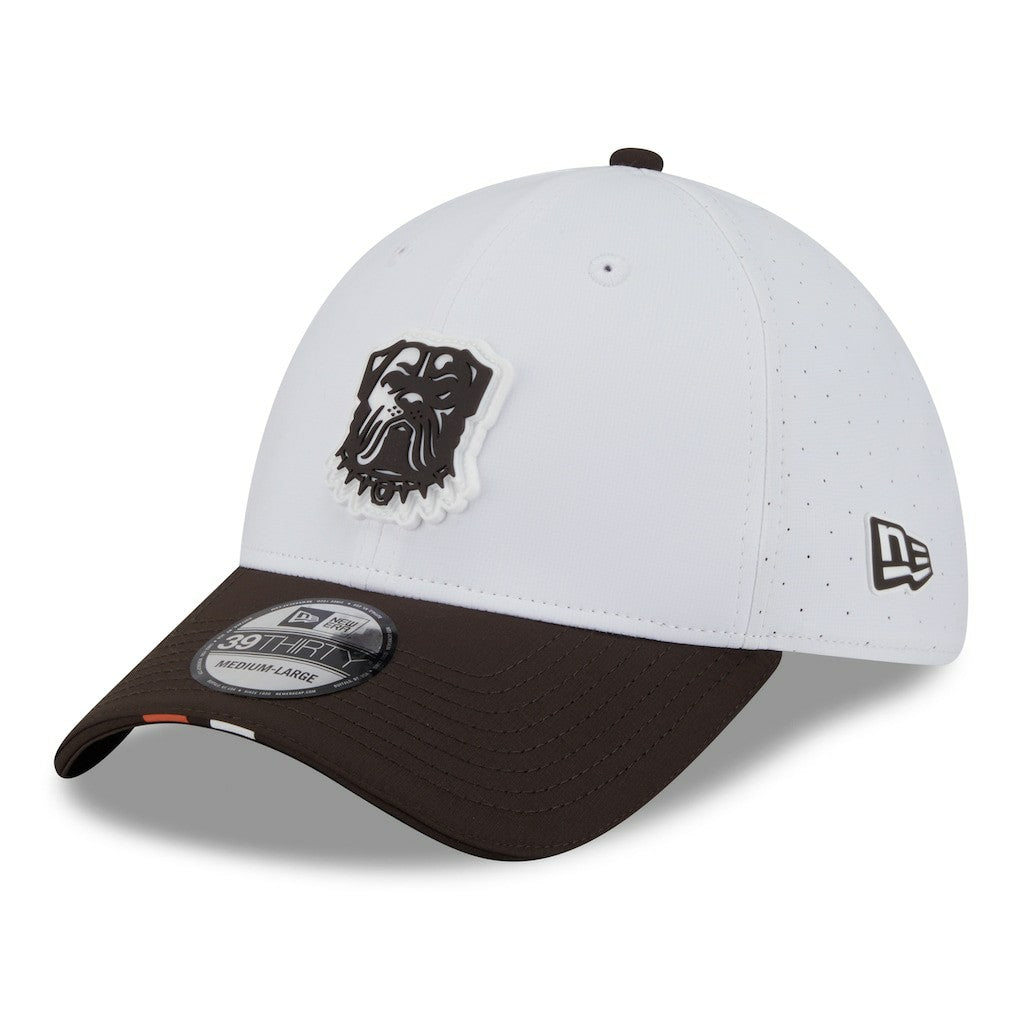 Cleveland Browns New Era 2025 NFL Training Camp 39THIRTY Flex Hat - White/Brown - NFL