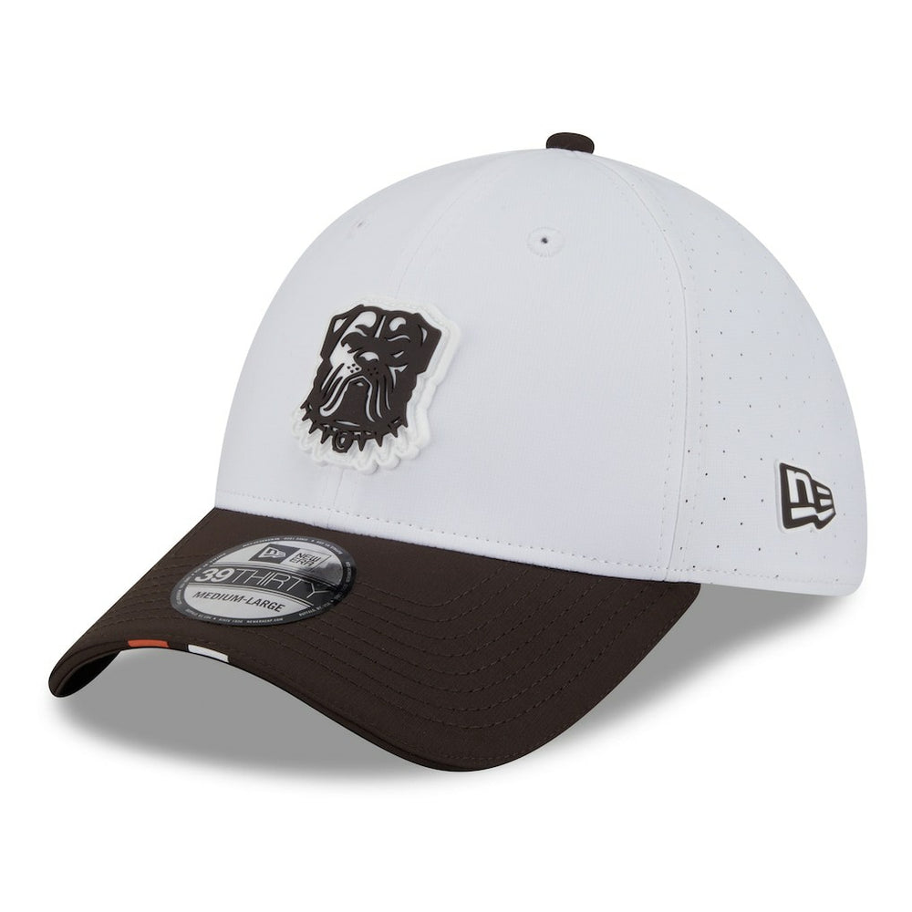 Cleveland Browns New Era 2025 NFL Training Camp 39THIRTY Flex Hat - White/Brown - NFL