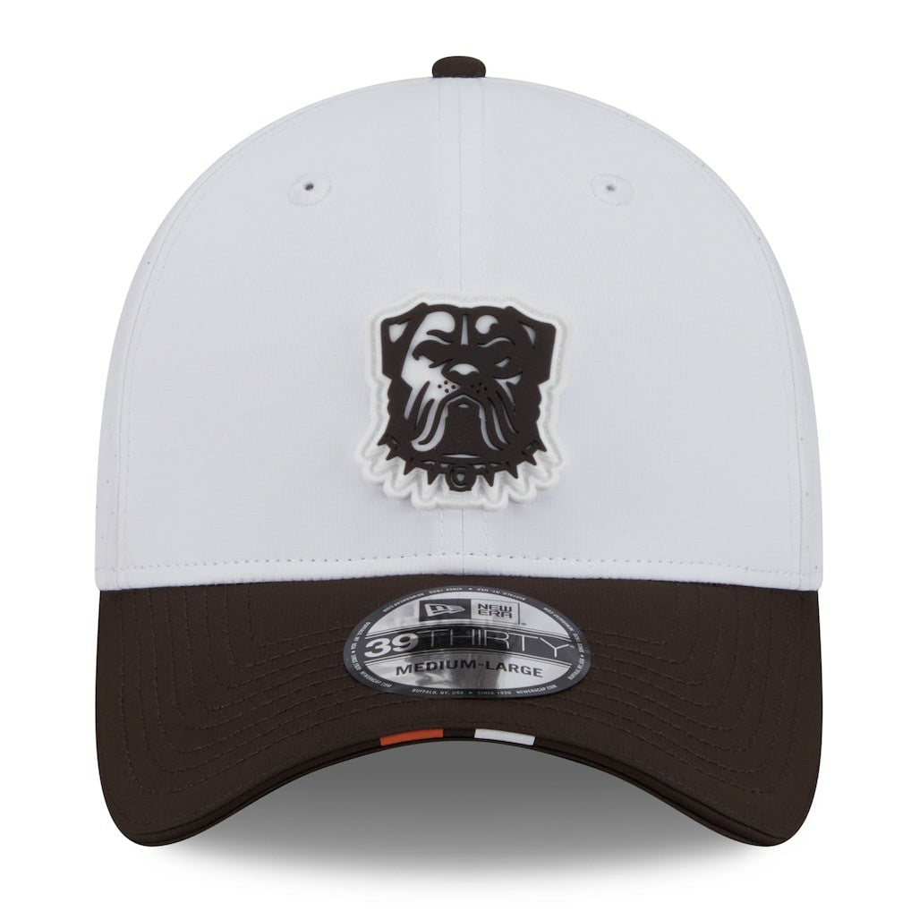 Cleveland Browns New Era 2025 NFL Training Camp 39THIRTY Flex Hat - White/Brown - NFL