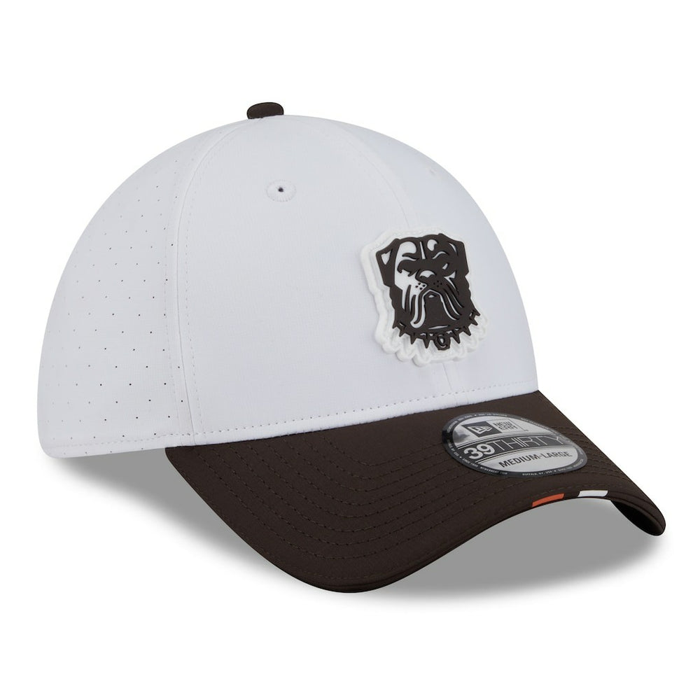 Cleveland Browns New Era 2025 NFL Training Camp 39THIRTY Flex Hat - White/Brown - NFL