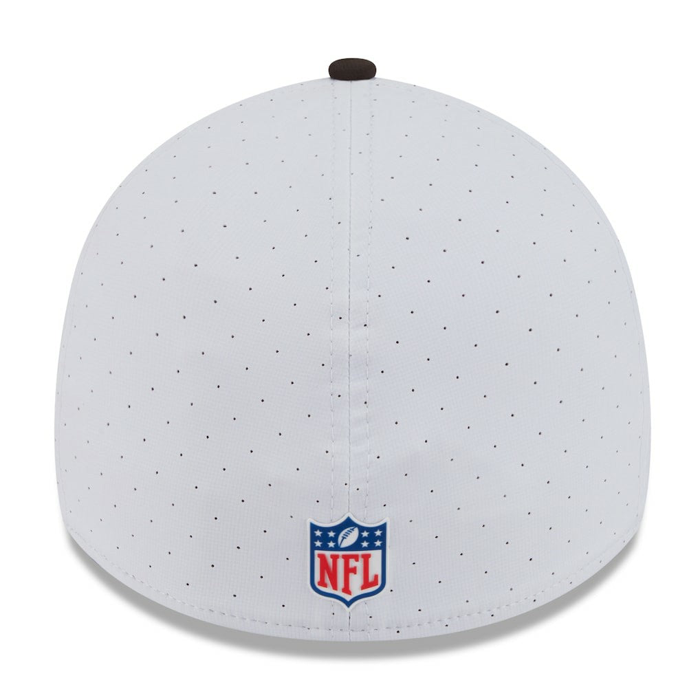 Cleveland Browns New Era 2025 NFL Training Camp 39THIRTY Flex Hat - White/Brown - NFL