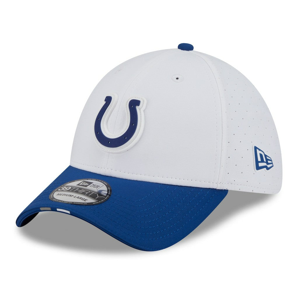 Indianapolis Colts New Era 2025 NFL Training Camp 39THIRTY Flex Hat - White/Royal - NFL