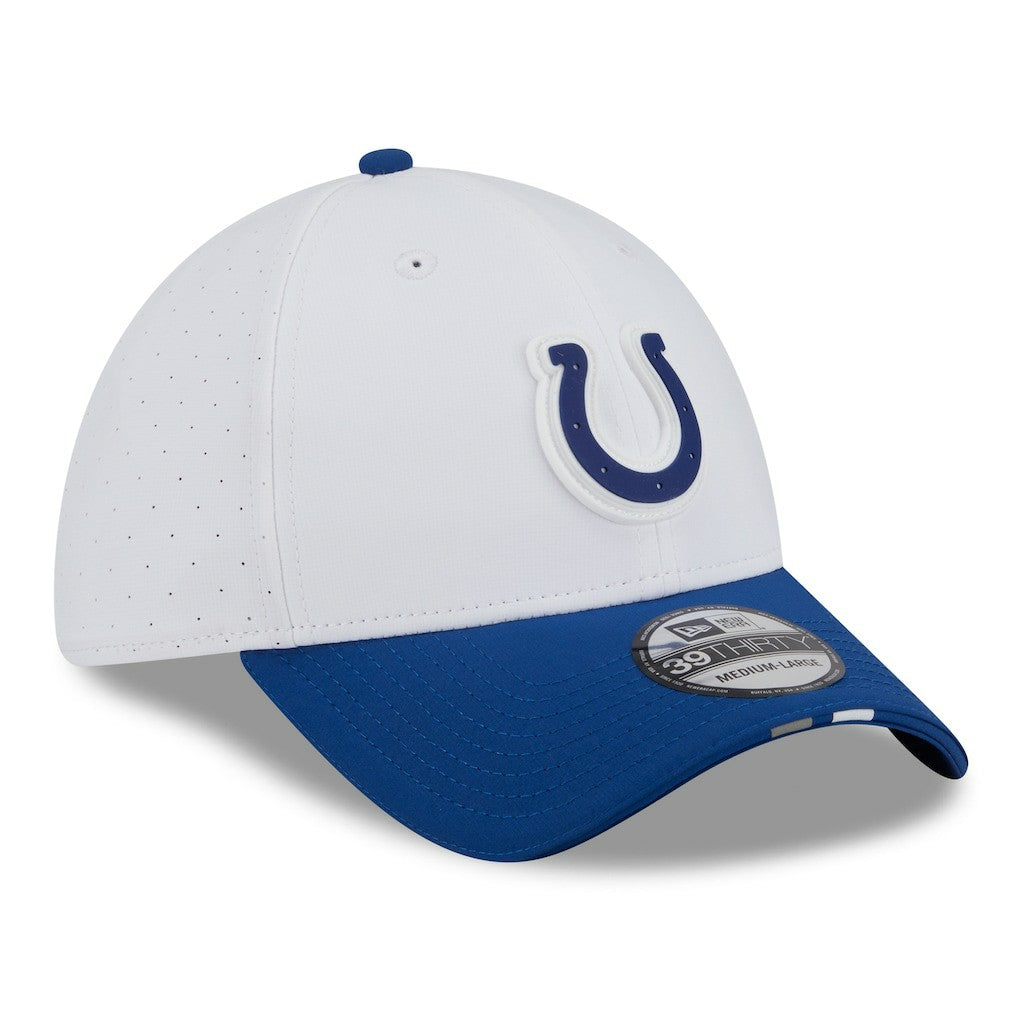Indianapolis Colts New Era 2025 NFL Training Camp 39THIRTY Flex Hat - White/Royal - NFL