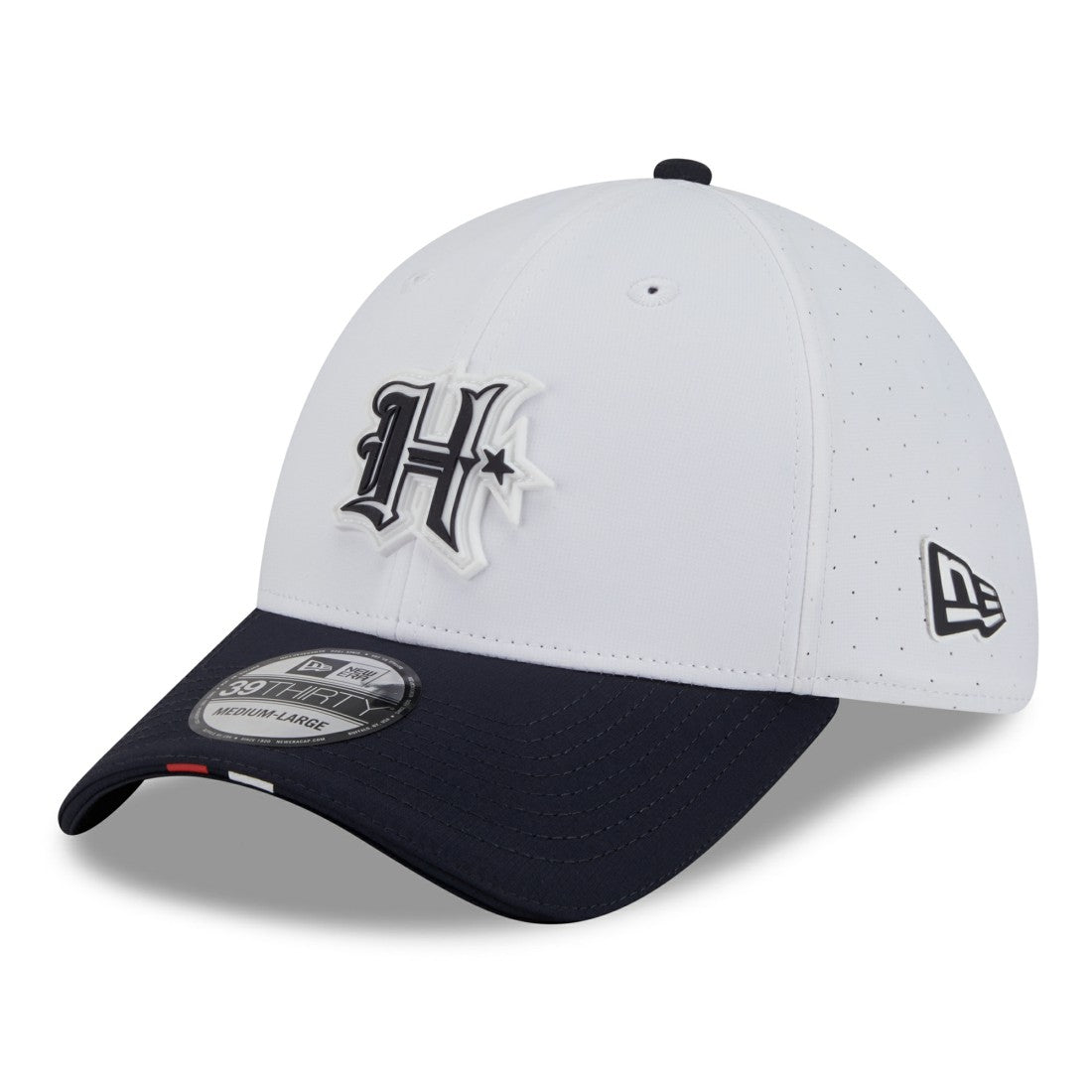Houston Texans New Era 2025 NFL Training Camp 39THIRTY Flex Hat - White/Navy - NFL