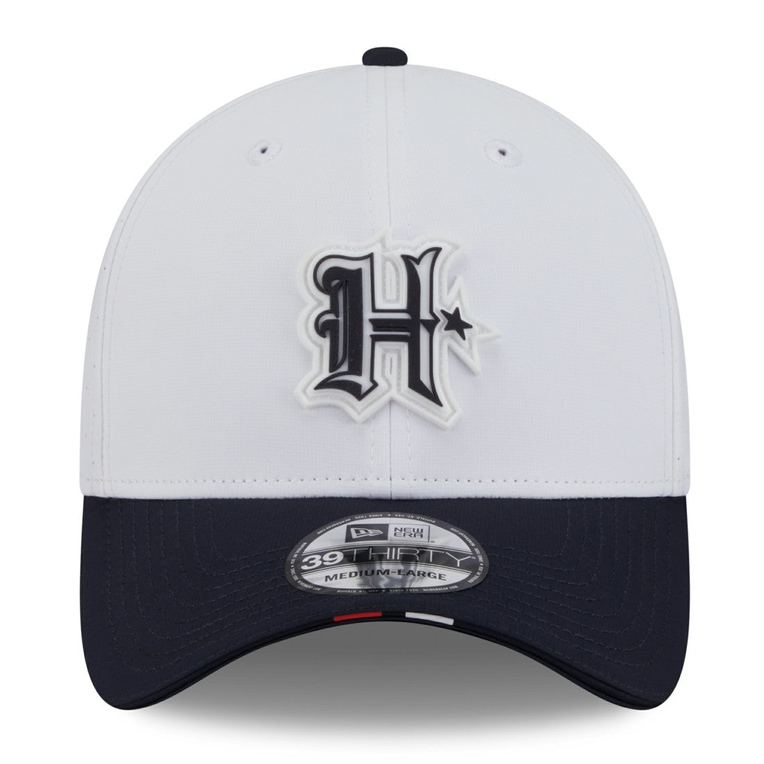 Houston Texans New Era 2025 NFL Training Camp 39THIRTY Flex Hat - White/Navy - NFL