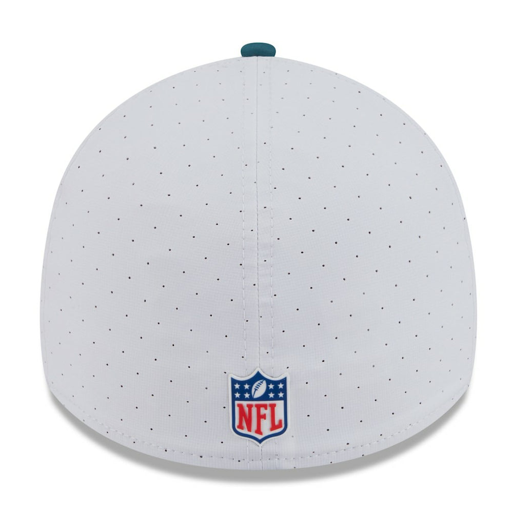 Philadelphia Eagles New Era 2025 NFL Training Camp 39THIRTY Flex Hat - White/Midnight Green - NFL