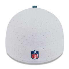 Philadelphia Eagles New Era 2025 NFL Training Camp 39THIRTY Flex Hat - White/Midnight Green - NFL