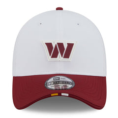 Washington Commanders New Era 2025 NFL Training Camp 39THIRTY Flex Hat - White/Burgundy - NFL