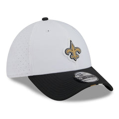 New Orleans Saints New Era 2025 NFL Training Camp 39THIRTY Flex Hat - White/Black - NFL