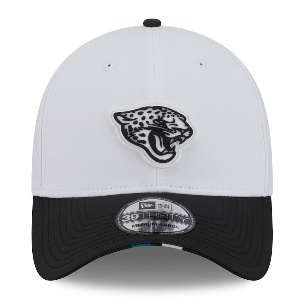 Jacksonville Jaguars New Era 2025 NFL Training Camp 39THIRTY Flex Hat - White/Black - NFL