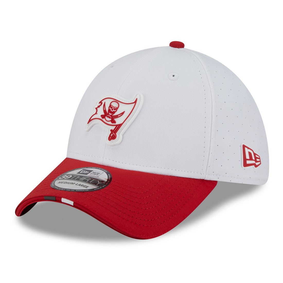 Tampa Bay Buccaneers New Era 2025 NFL Training Camp 39THIRTY Flex Hat - White/Red - NFL