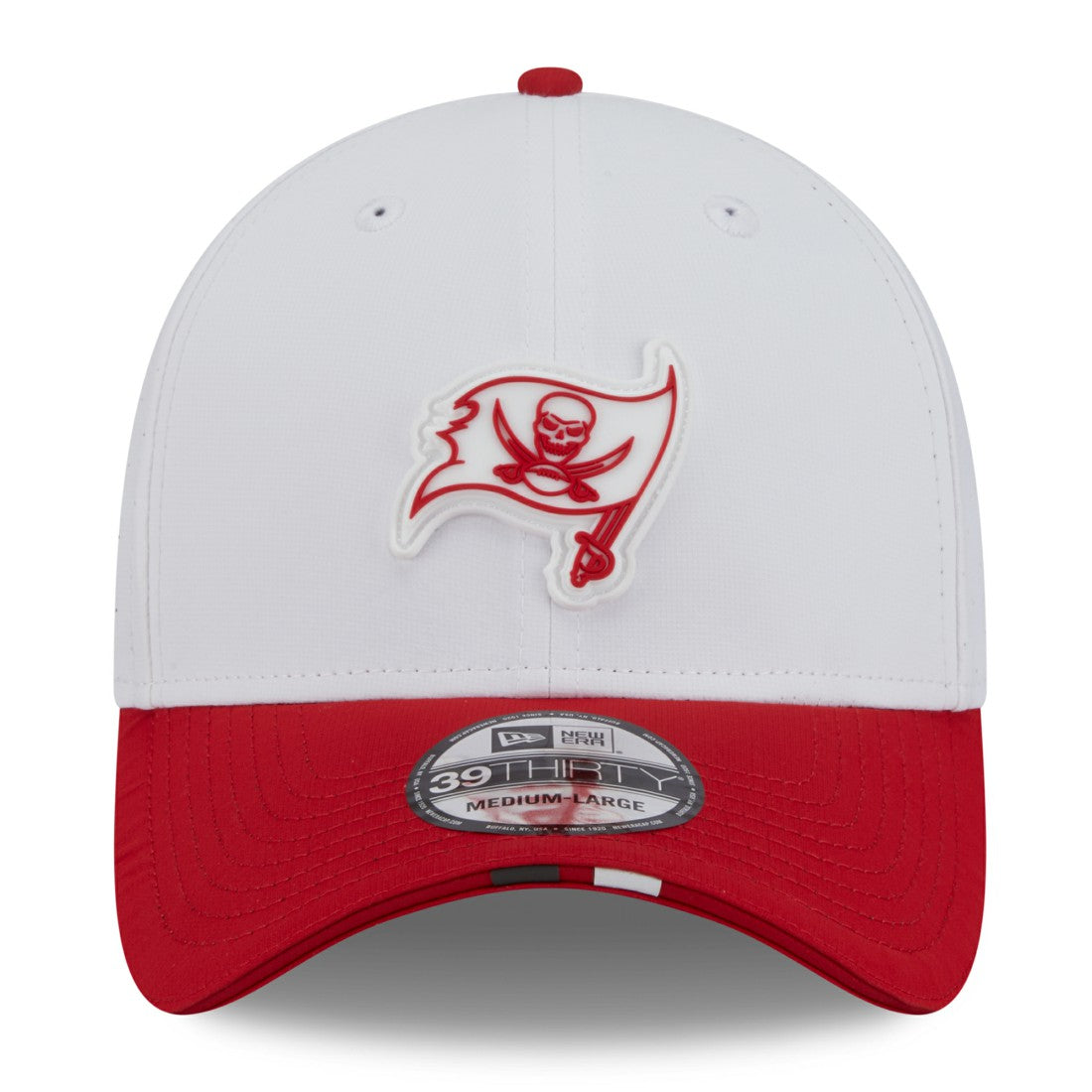 Tampa Bay Buccaneers New Era 2025 NFL Training Camp 39THIRTY Flex Hat - White/Red - NFL
