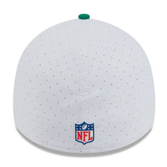 Philadelphia Eagles New Era 2025 NFL Training Camp Throwback Logo 39THIRTY Flex Hat - White/Kelly Green - NFL