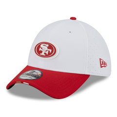 San Francisco 49ers New Era 2025 NFL Training Camp 39THIRTY Flex Hat - White/Scarlet - NFL
