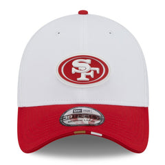 San Francisco 49ers New Era 2025 NFL Training Camp 39THIRTY Flex Hat - White/Scarlet - NFL