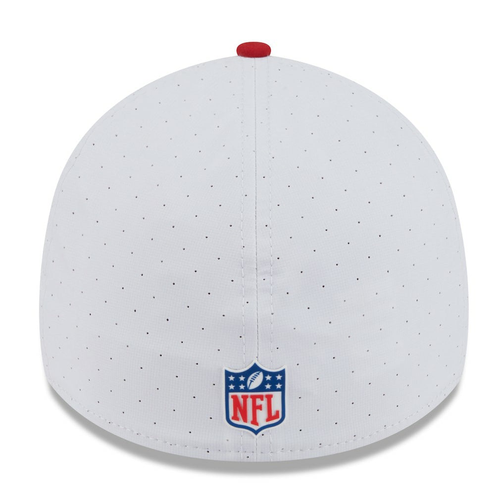 San Francisco 49ers New Era 2025 NFL Training Camp 39THIRTY Flex Hat - White/Scarlet - NFL