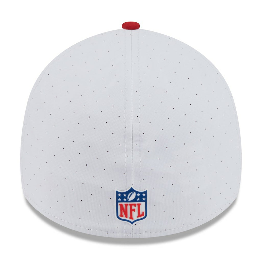 San Francisco 49ers New Era 2025 NFL Training Camp 39THIRTY Flex Hat - White/Scarlet - NFL