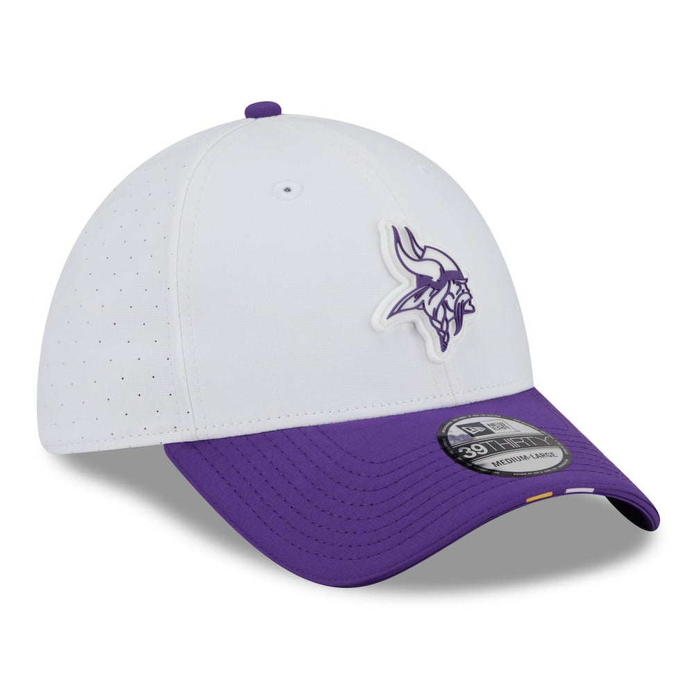Minnesota Vikings New Era 2025 NFL Training Camp 39THIRTY Flex Hat - White/Purple - NFL