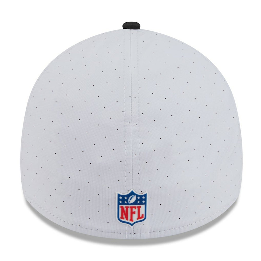 Las Vegas Raiders New Era 2025 NFL Training Camp 39THIRTY Flex Hat - White/Black - NFL