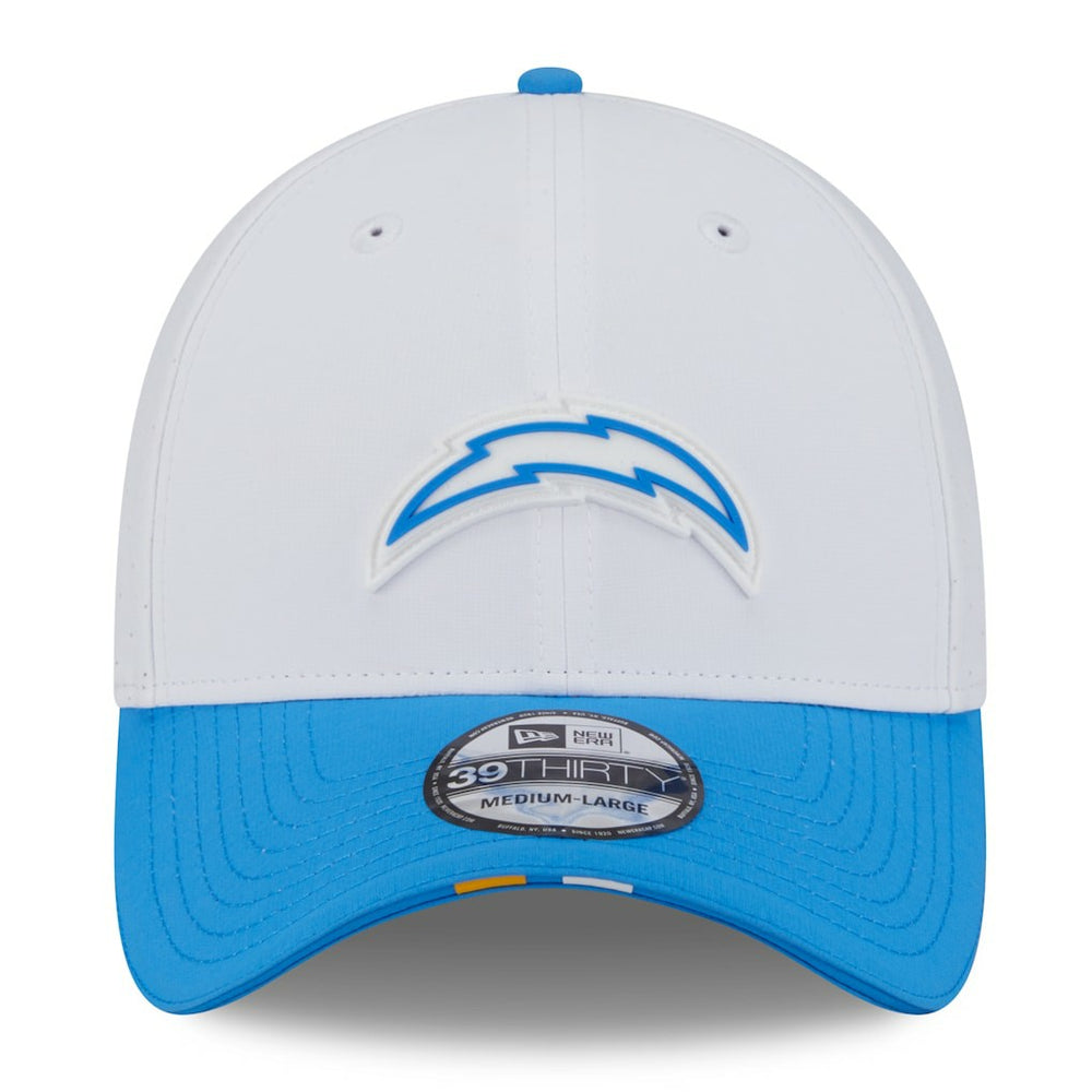 Los Angeles Chargers New Era 2025 NFL Training Camp 39THIRTY Flex Hat - White/Powder Blue - NFL