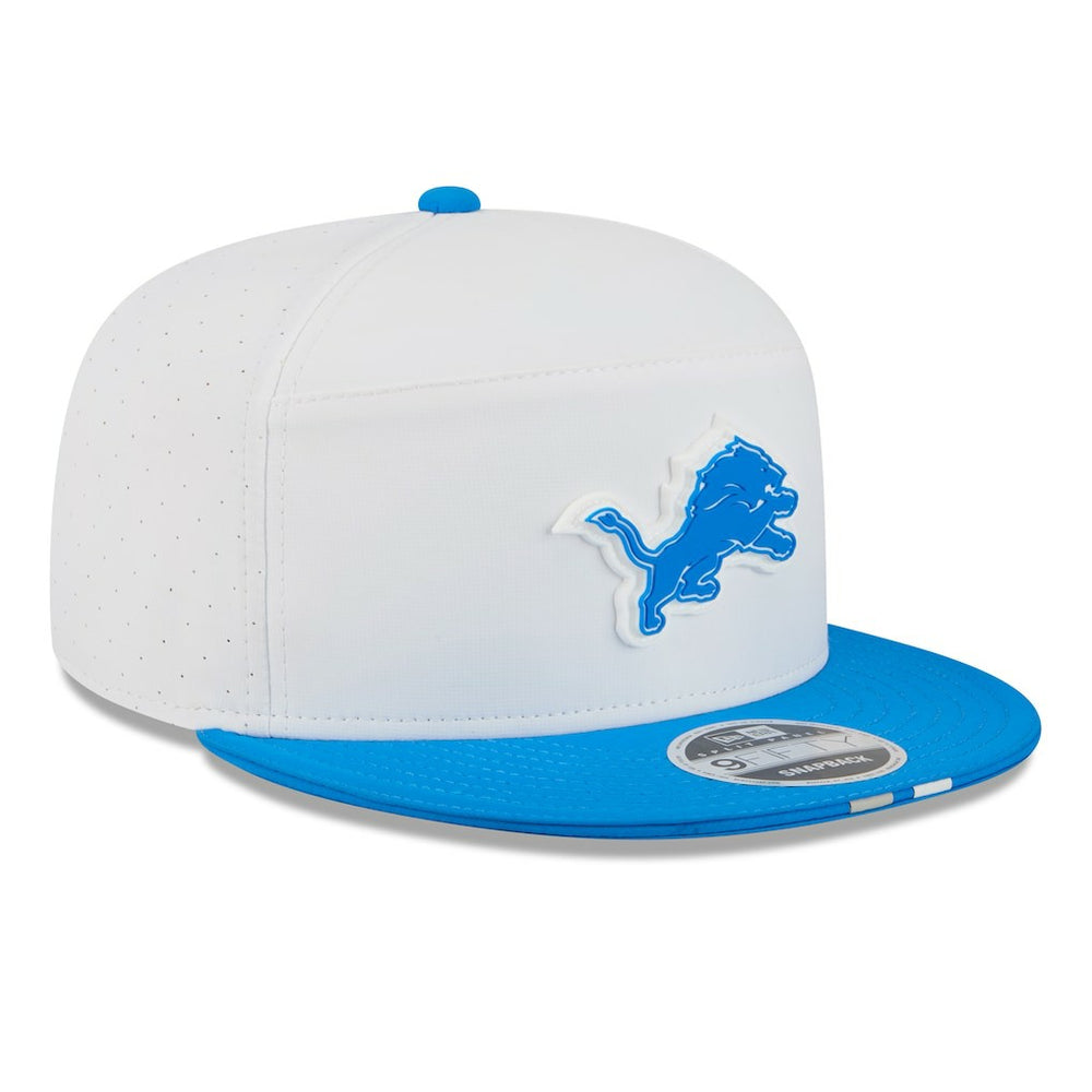 Detroit Lions New Era 2025 NFL Training Camp Split Panel 9FIFTY Snapback Hat - White/Blue - NFL