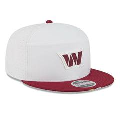 Washington Commanders New Era 2025 NFL Training Camp Split Panel 9FIFTY Snapback Hat - White/Burgundy - NFL