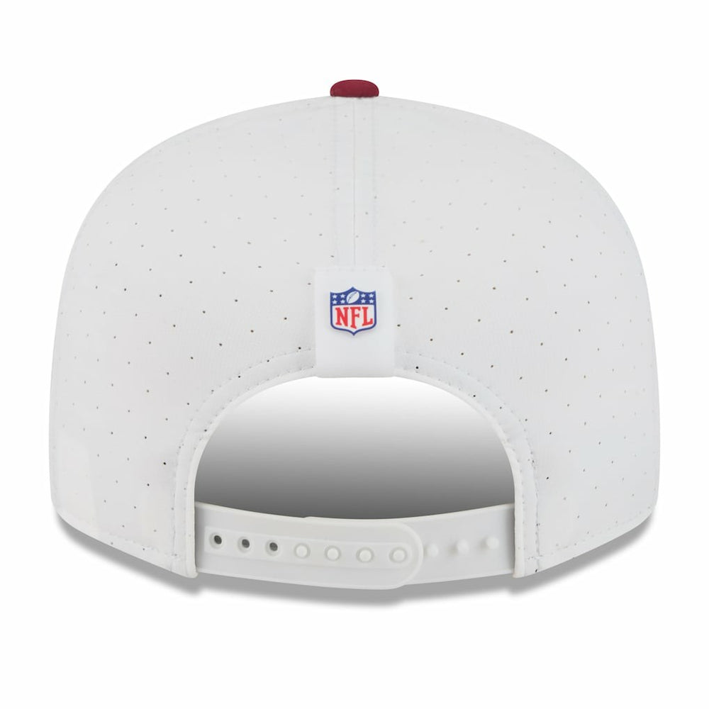 Washington Commanders New Era 2025 NFL Training Camp Split Panel 9FIFTY Snapback Hat - White/Burgundy - NFL