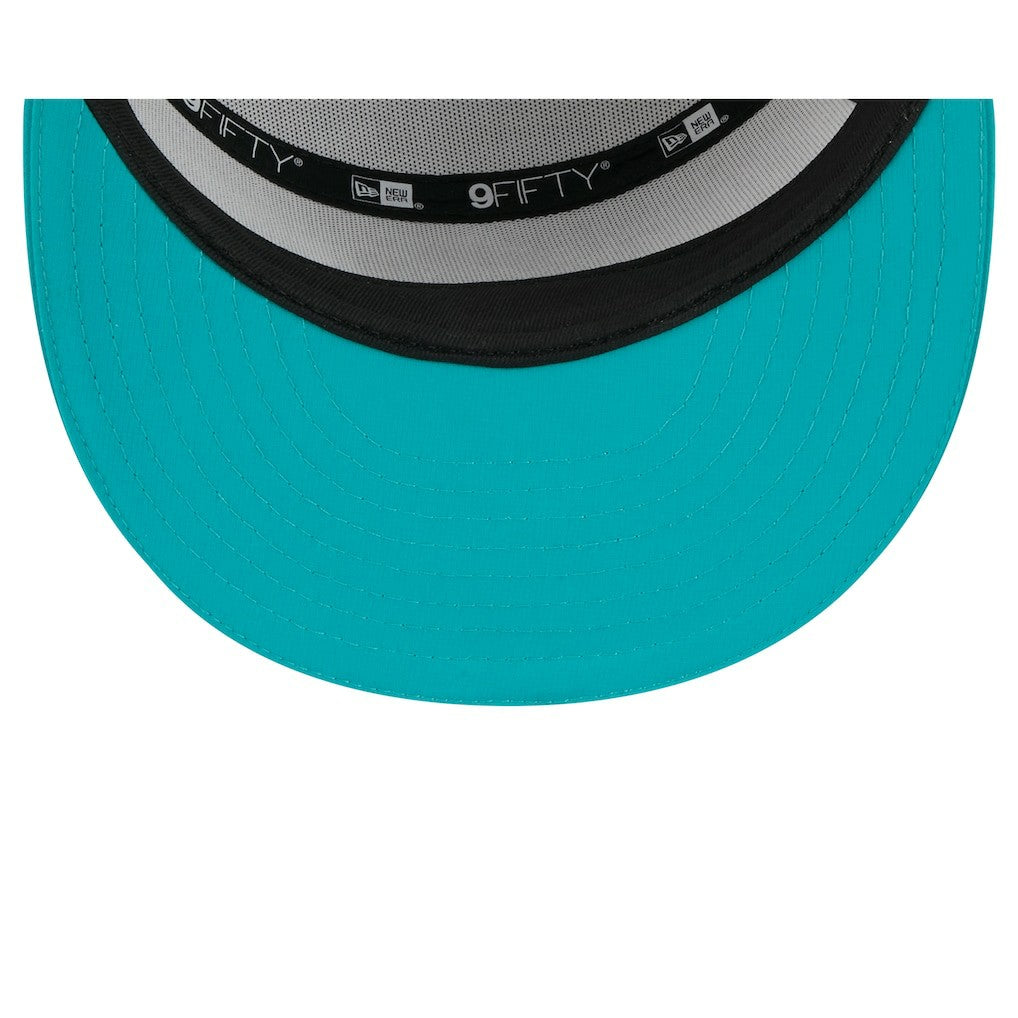 Miami Dolphins New Era 2025 NFL Training Camp Split Panel 9FIFTY Snapback Hat - White/Aqua - NFL