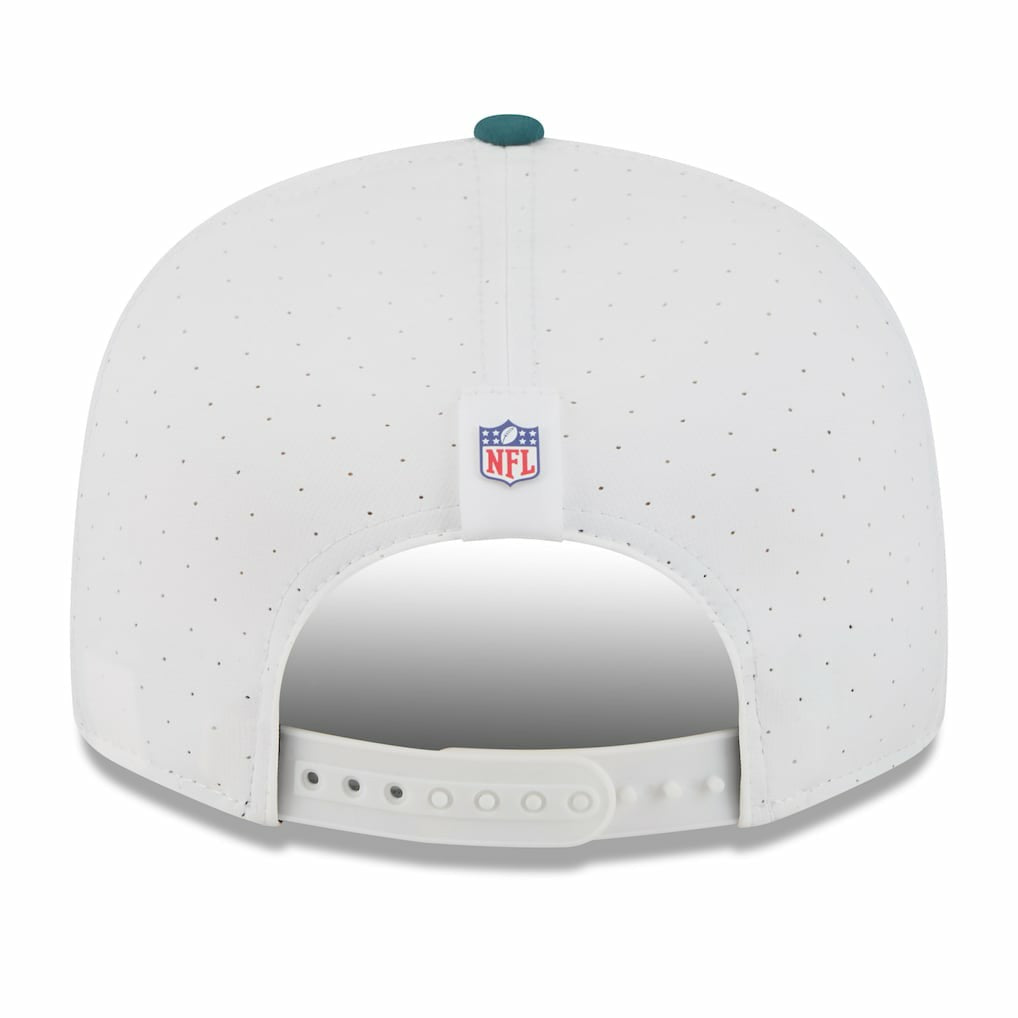 Philadelphia Eagles New Era 2025 NFL Training Camp Split Panel 9FIFTY Snapback Hat - White/Midnight Green - NFL