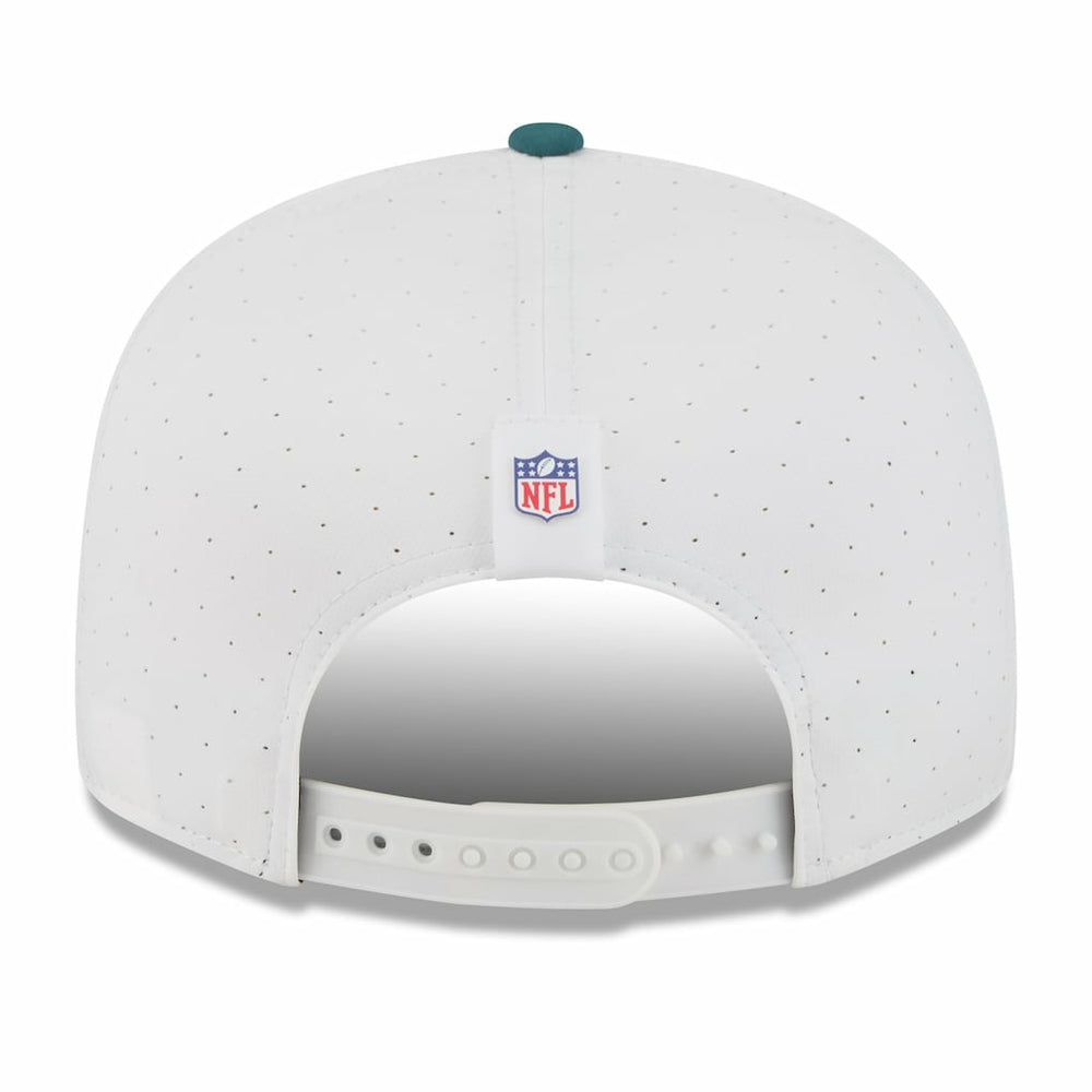 Philadelphia Eagles New Era 2025 NFL Training Camp Split Panel 9FIFTY Snapback Hat - White/Midnight Green - NFL
