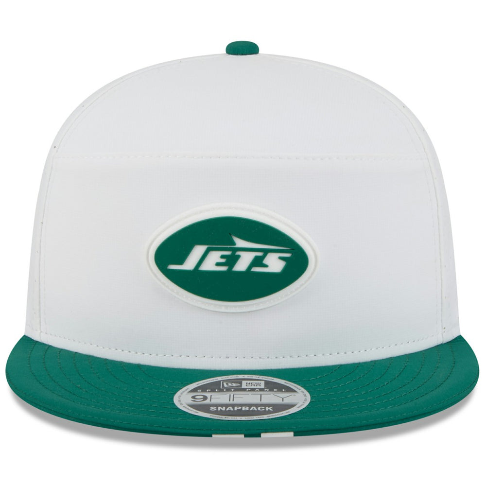 New York Jets New Era 2025 NFL Training Camp Split Panel 9FIFTY Snapback Hat - White/Green - NFL