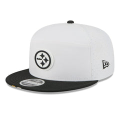 Pittsburgh Steelers New Era 2025 NFL Training Camp Split Panel 9FIFTY Snapback Hat - White/Black - NFL