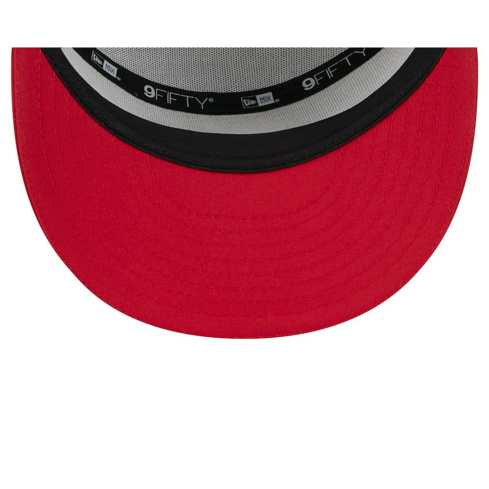 San Francisco 49ers New Era 2025 NFL Training Camp Split Panel 9FIFTY Snapback Hat - White/Scarlet - NFL
