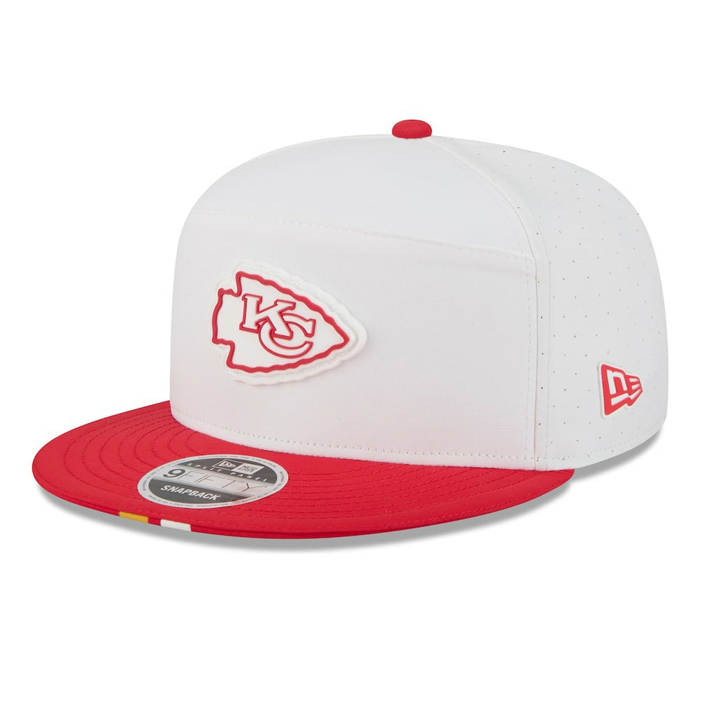 Kansas City Chiefs New Era 2025 NFL Training Camp Split Panel 9FIFTY Snapback Hat - White/Red - NFL