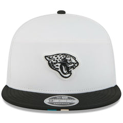 Jacksonville Jaguars New Era 2025 NFL Training Camp Split Panel 9FIFTY Snapback Hat - White/Black - NFL