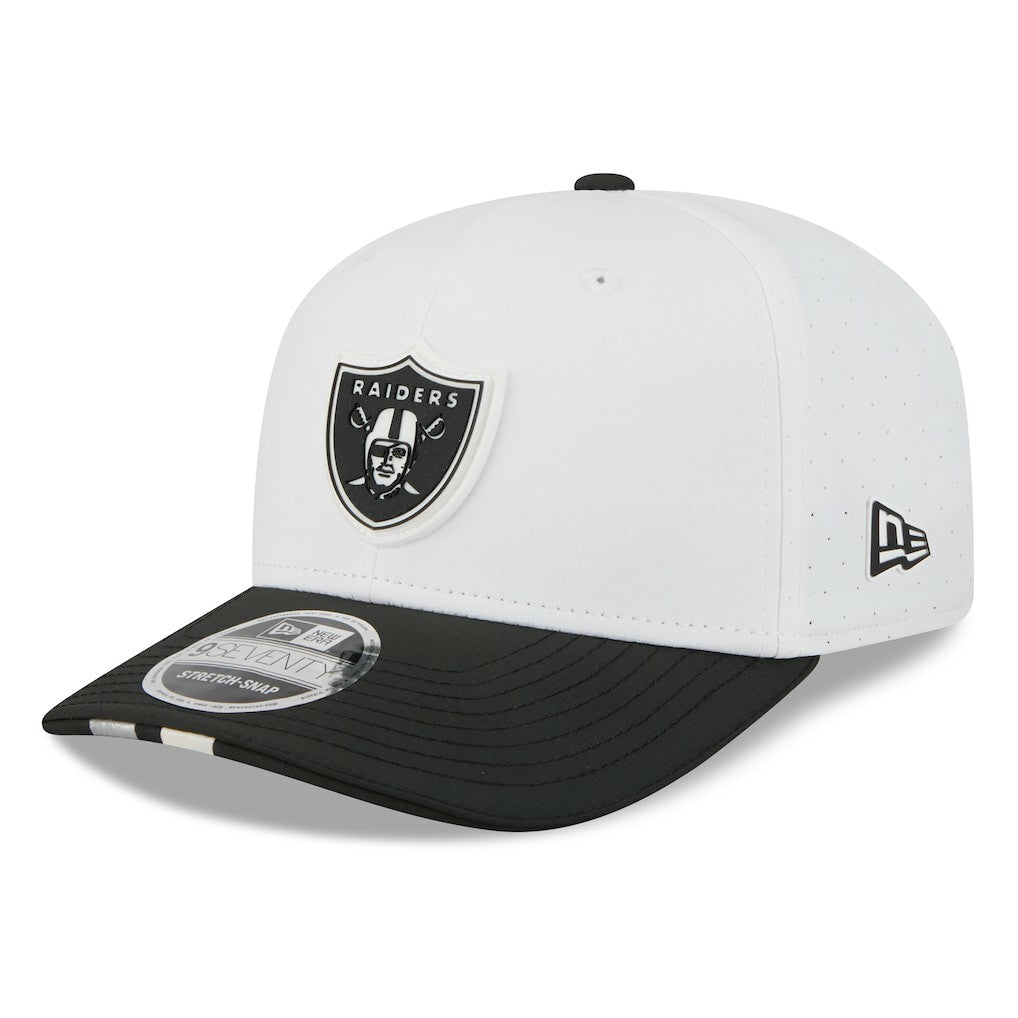 Las Vegas Raiders New Era 2025 NFL Training Camp 9SEVENTY Adjustable Hat - White/Black - NFL