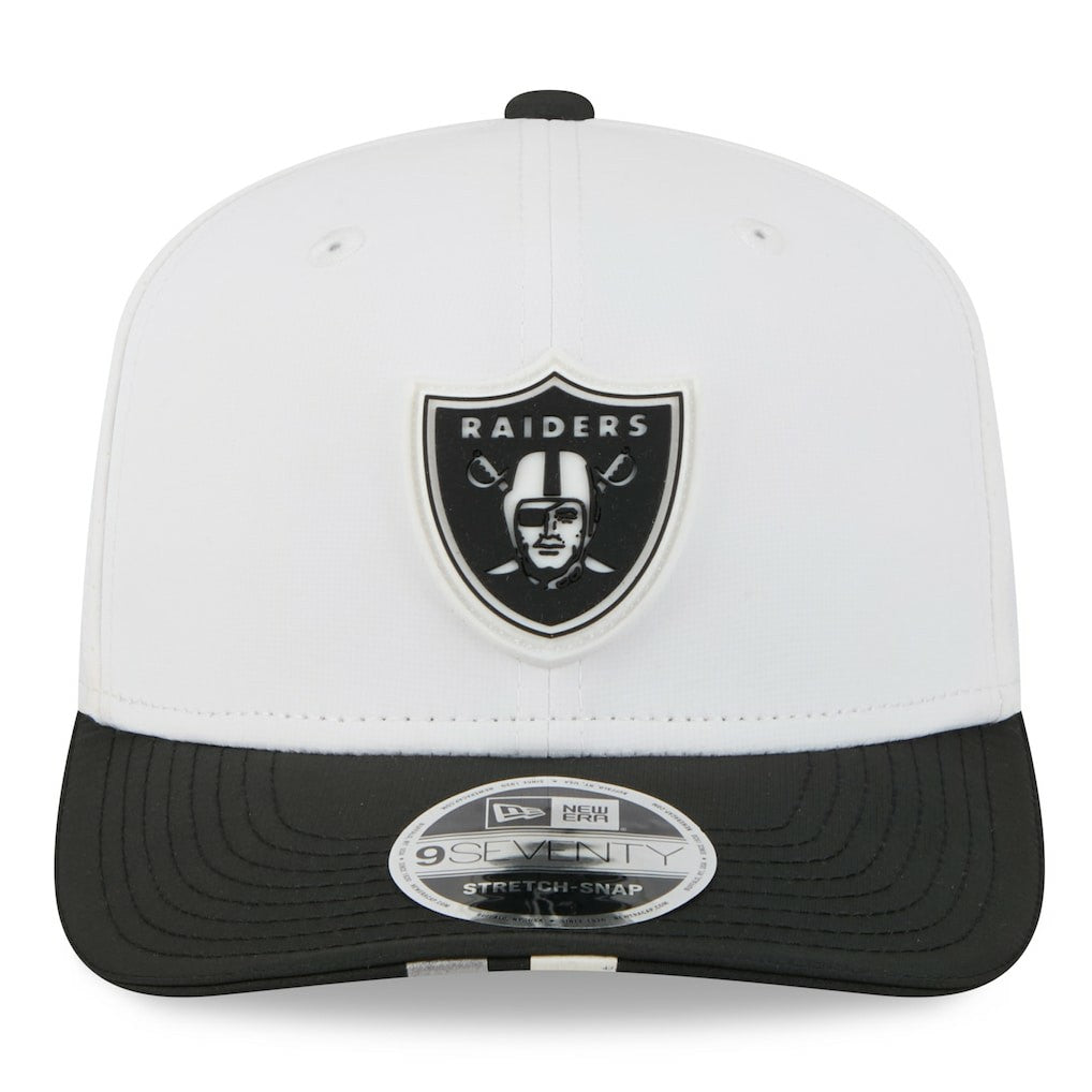Las Vegas Raiders New Era 2025 NFL Training Camp 9SEVENTY Adjustable Hat - White/Black - NFL