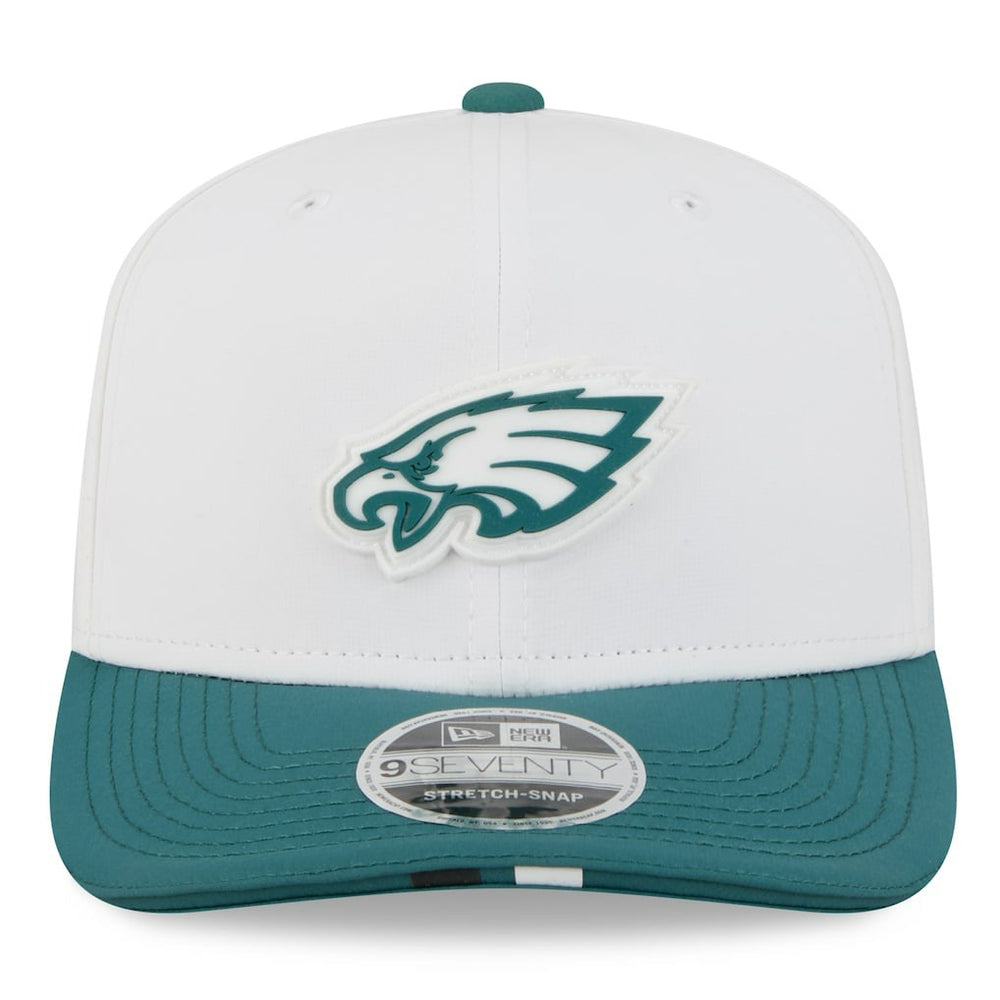 Philadelphia Eagles New Era 2025 NFL Training Camp 9SEVENTY Adjustable Hat - White/Midnight Green - NFL