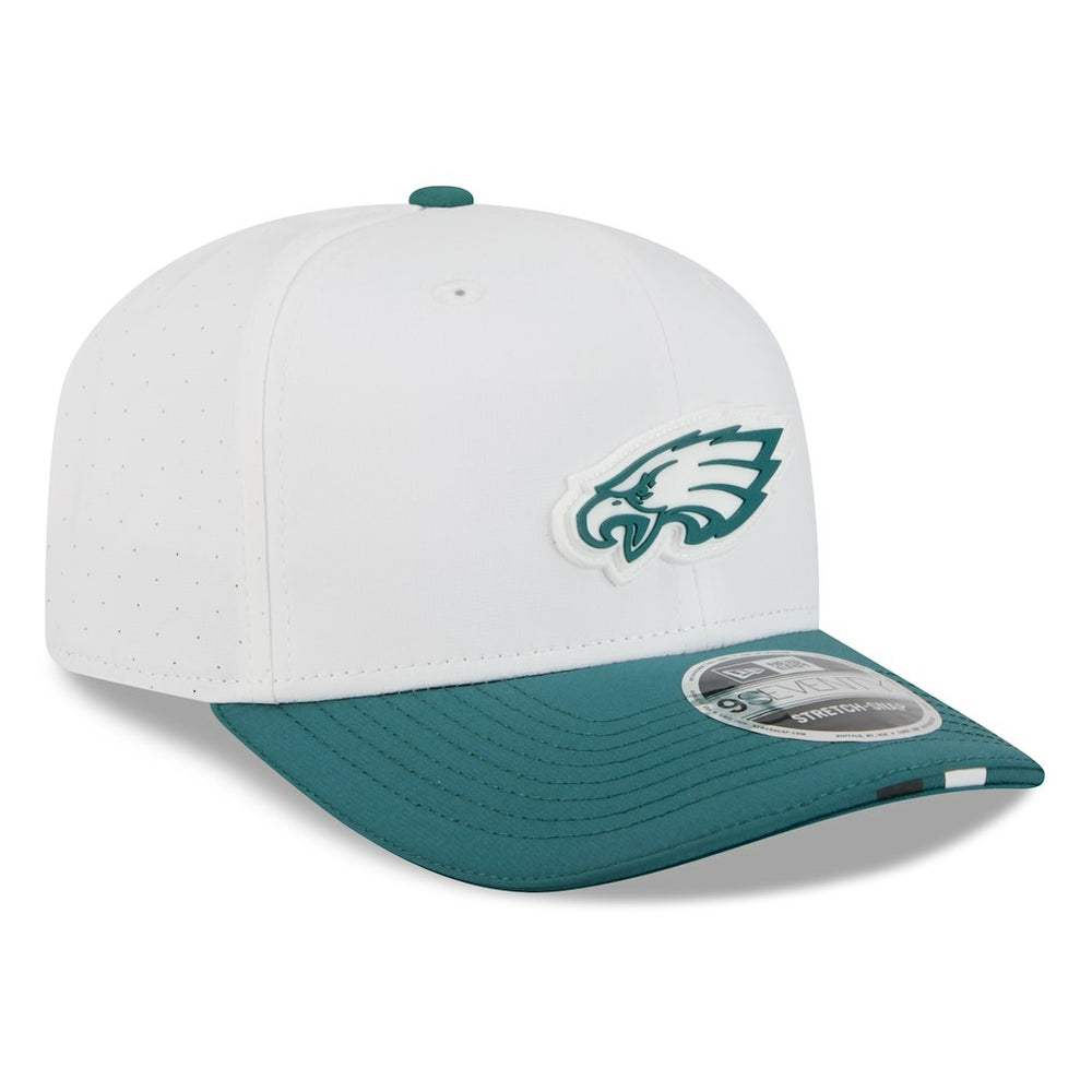Philadelphia Eagles New Era 2025 NFL Training Camp 9SEVENTY Adjustable Hat - White/Midnight Green - NFL