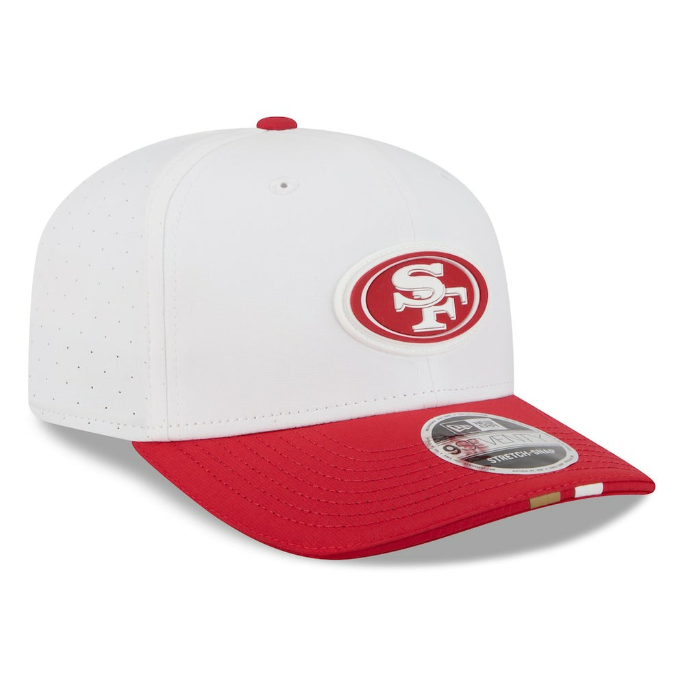 San Francisco 49ers New Era 2025 NFL Training Camp 9SEVENTY Adjustable Hat - White/Scarlet - NFL