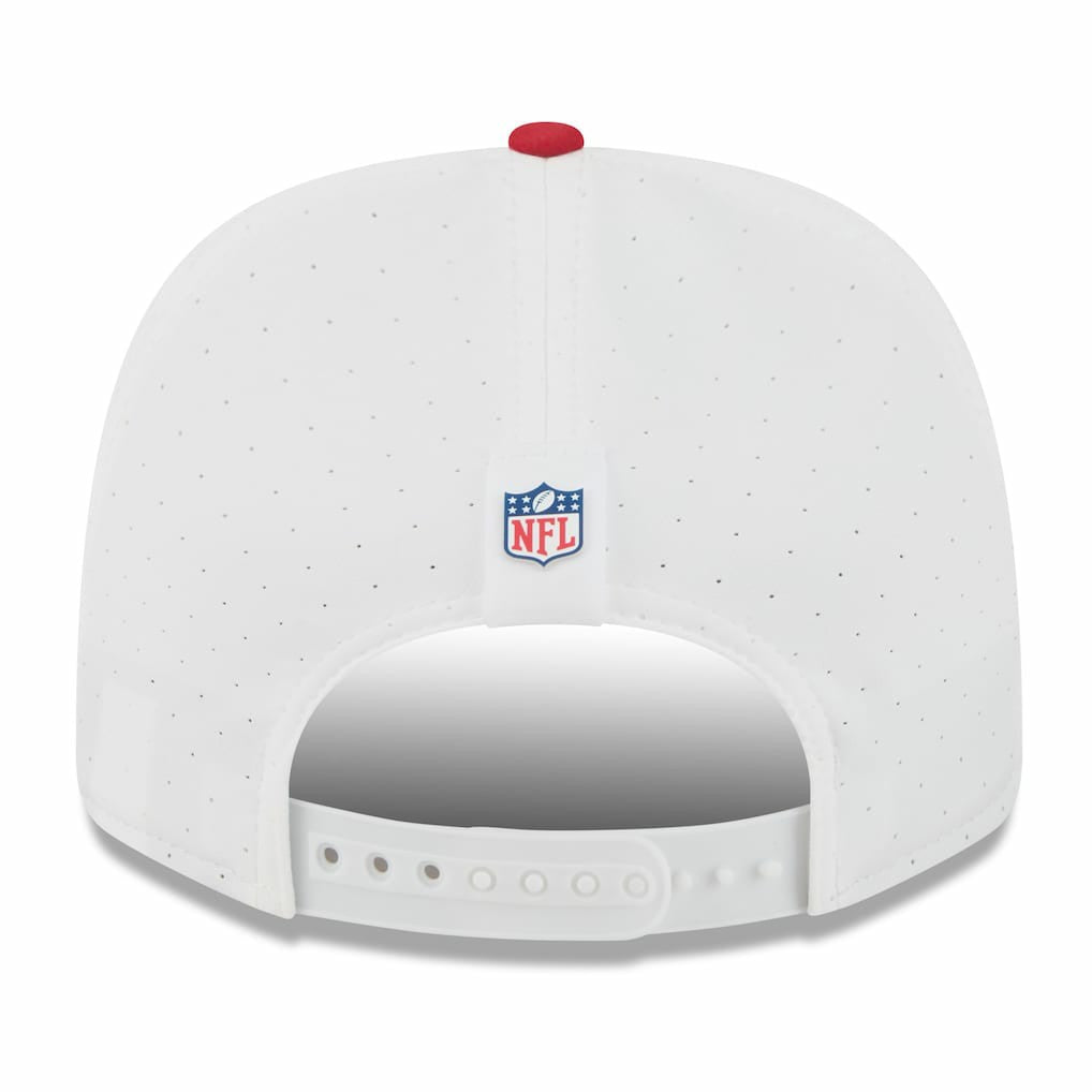San Francisco 49ers New Era 2025 NFL Training Camp 9SEVENTY Adjustable Hat - White/Scarlet - NFL
