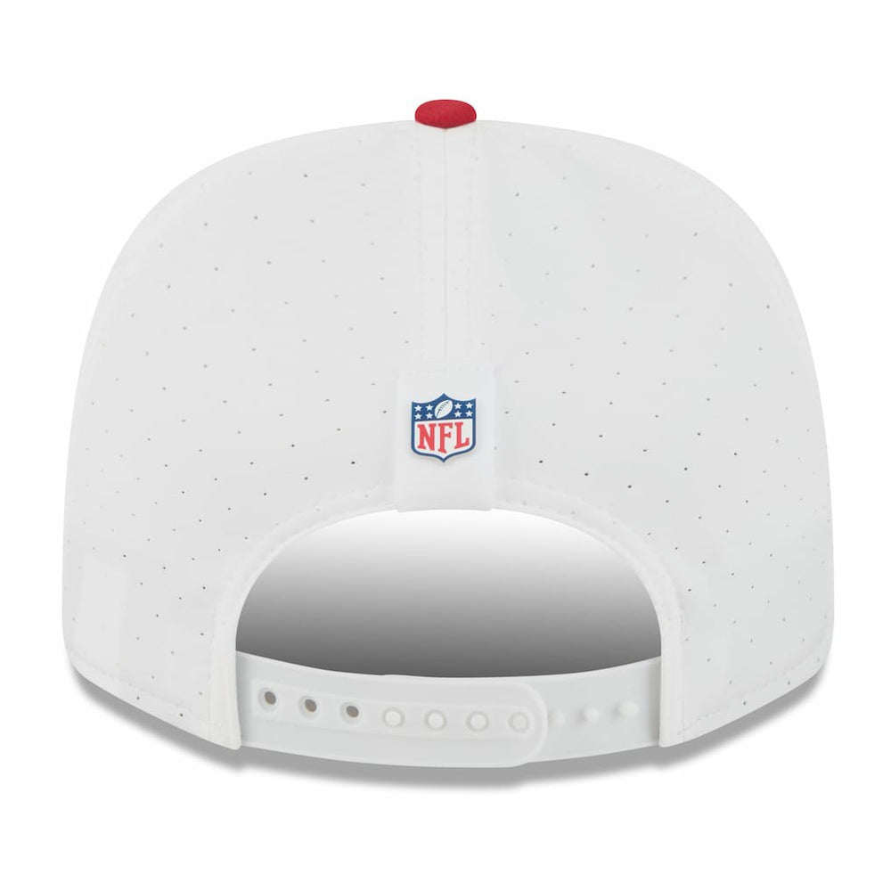 San Francisco 49ers New Era 2025 NFL Training Camp 9SEVENTY Adjustable Hat - White/Scarlet - NFL