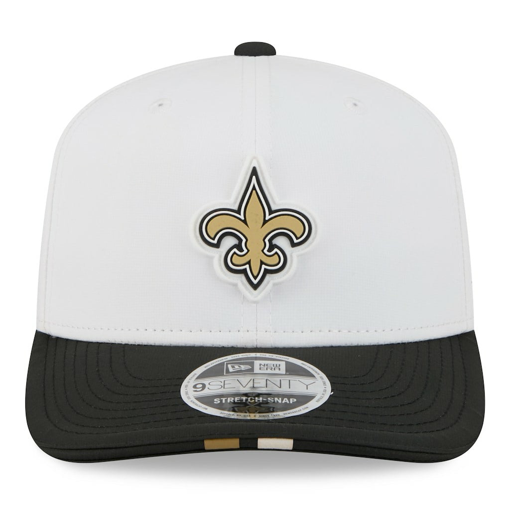 New Orleans Saints New Era 2025 NFL Training Camp 9SEVENTY Adjustable Hat - White/Black - NFL